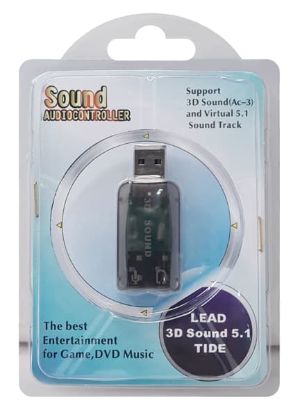 POWERTECH κάρτα ήχου USB CAB-U036, 5.1CH, έξοδος μικροφώνου & ακουστικού 2