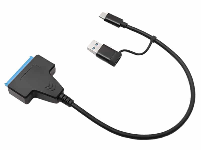 POWERTECH καλώδιο σύνδεσης HDD/SSD CAB-UC076, USB/USB-C σε SATA, 6Gbps 2