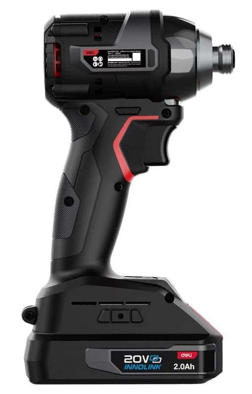 DELI παλμικό κατσαβίδι μπαταρίας DE-QZ20-1D2, Brushless, 20V, 2x 2Ah, 200N.m 12