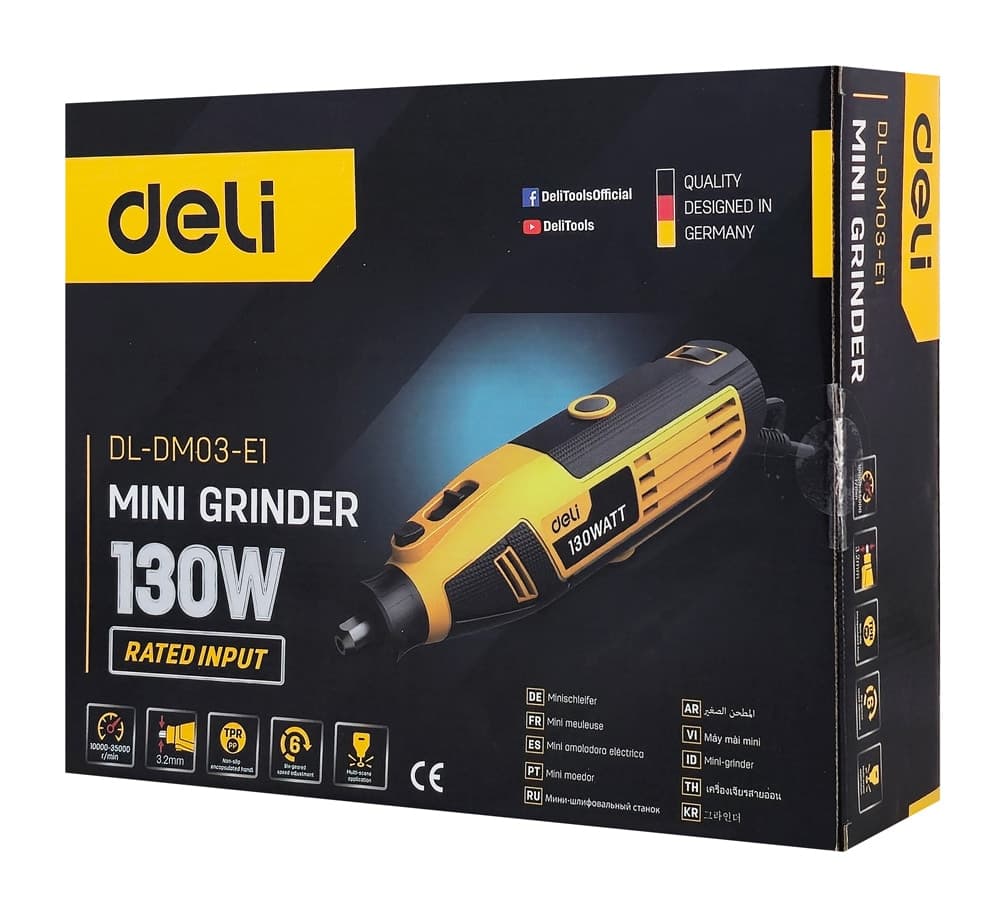 DELI περιστροφικό πολυεργαλείο DL-DM03-E1, 130W έως 32000rpm 6