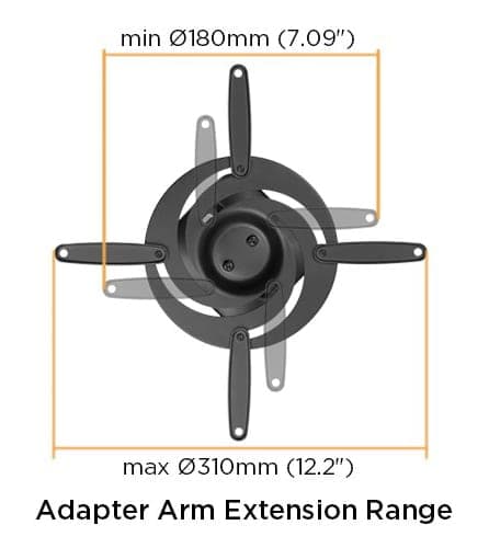 BRATECK Βάση για projectors EPB-2, οροφής, 360° περιστροφή, 15kg 6