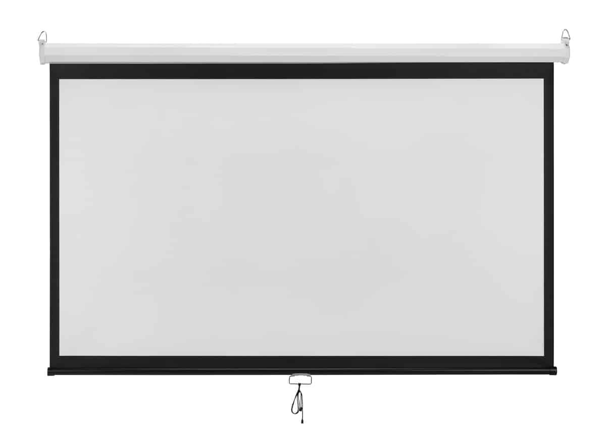 BRATECK οθόνη προβολής projector τοίχου/οροφής ESBA100, 221x124cm, 16:9/100", πτυσσόμενη