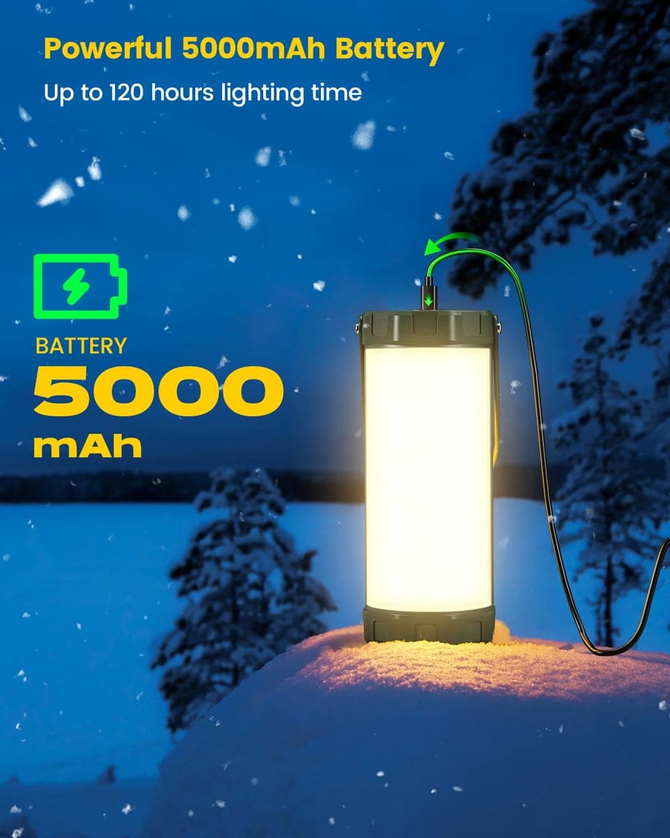 GLOCUSENT LED φανάρι GLCSNTCL001G, επαναφορτιζόμενο, έως 1200lm, IP68, πράσινο 4