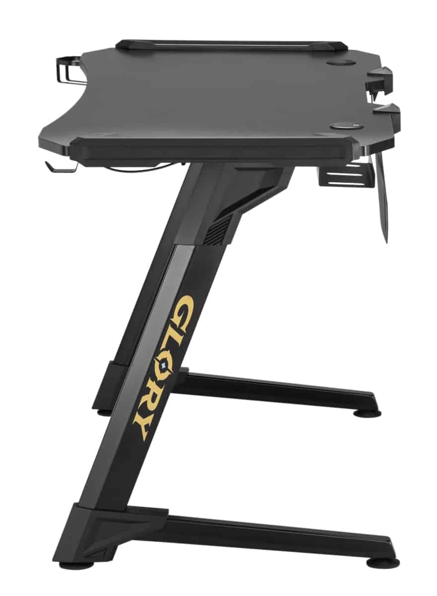 BRATECK gaming γραφείο Glory GMD04-1S, 1200x600mm, RGB, μαύρο 4