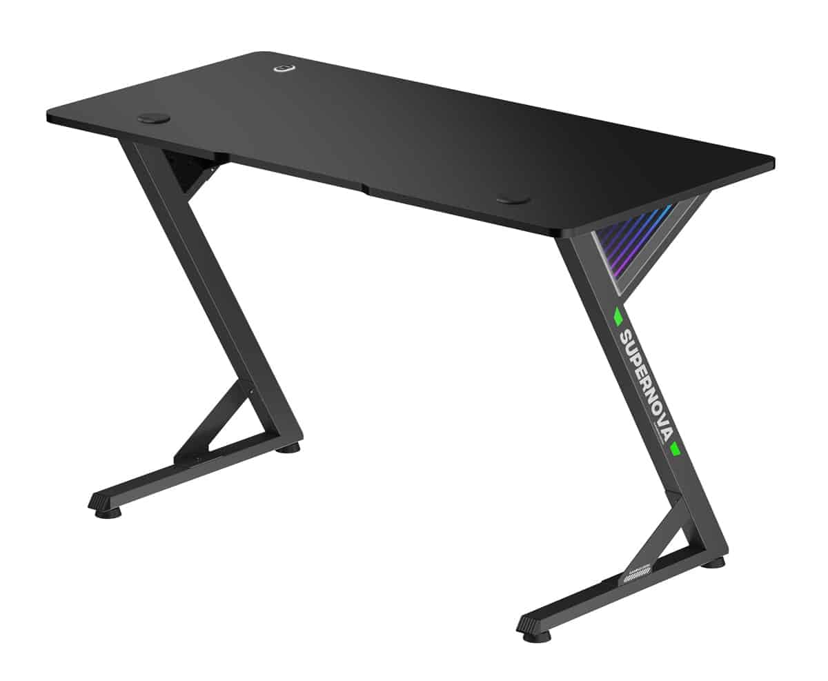 BRATECK gaming γραφείο GMD14-1 με RGB φωτισμό, 120x60x75cm, μαύρο 8