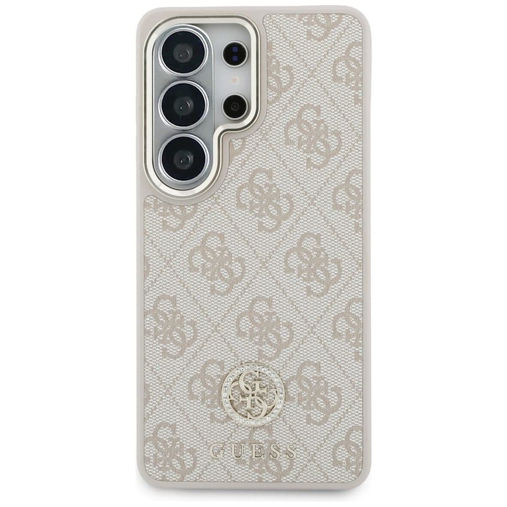 Guess 4G Big Rhinestone Triangle Strap - θήκη για Samsung Galaxy S26 Ultra - Ροζ 3