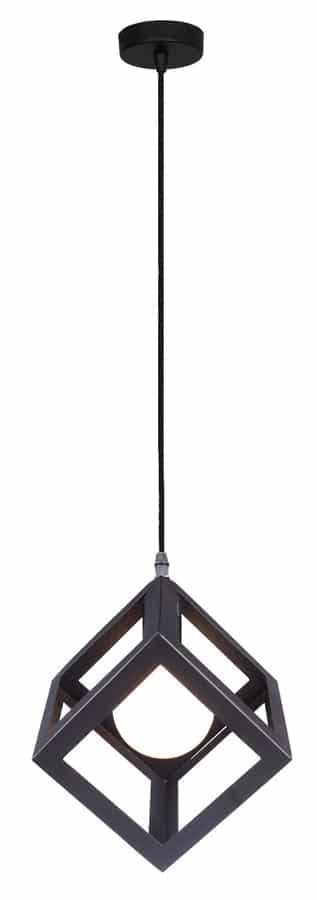 POWERTECH φωτιστικό οροφής HLL-0011, E27, 16x16x16cm, μεταλλικό, μαύρο