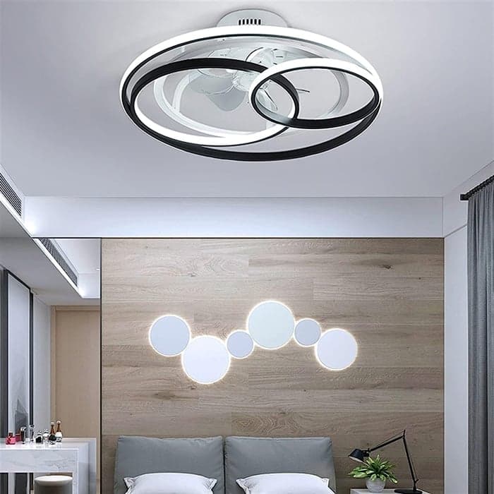 POWERTECH ανεμιστήρας οροφής HLL-0108 με LED φως, 50W, Φ50x21cm, μαύρος 2