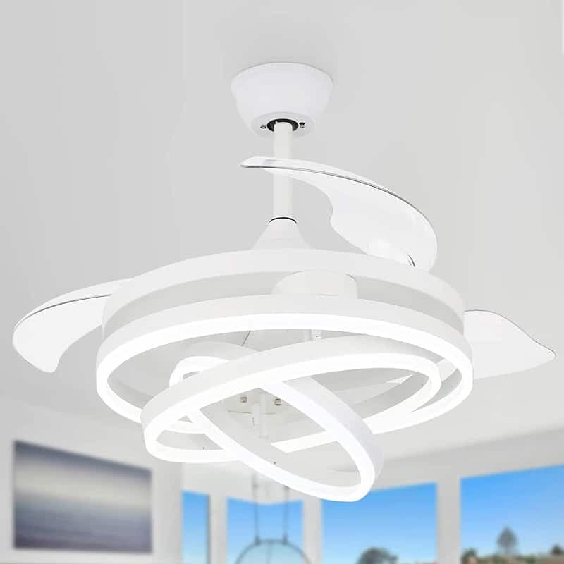 POWERTECH ανεμιστήρας οροφής HLL-0112 με LED φως, 72W, Φ106x50cm, λευκός 2