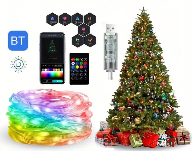 POWERTECH smart LED καλωδιοταινία HLL-0132, RGB, IP44, Bluetooth, 15m 3
