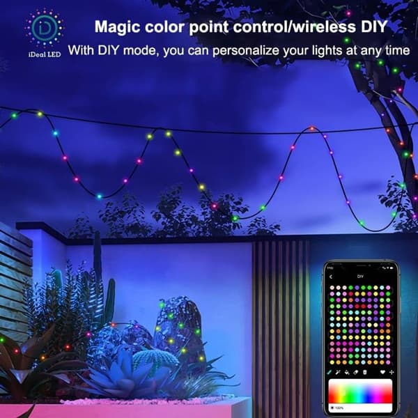 POWERTECH smart LED καλωδιοταινία HLL-0132, RGB, IP44, Bluetooth, 15m 4