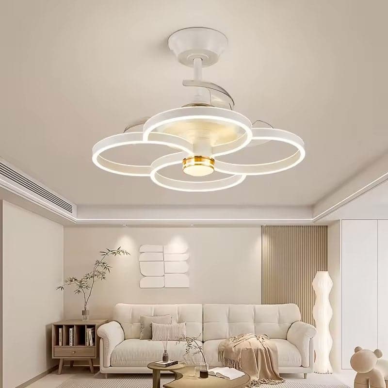 POWERTECH ανεμιστήρας οροφής HLL-0147 με LED φως, 120W, Φ65x45cm, λευκός 2