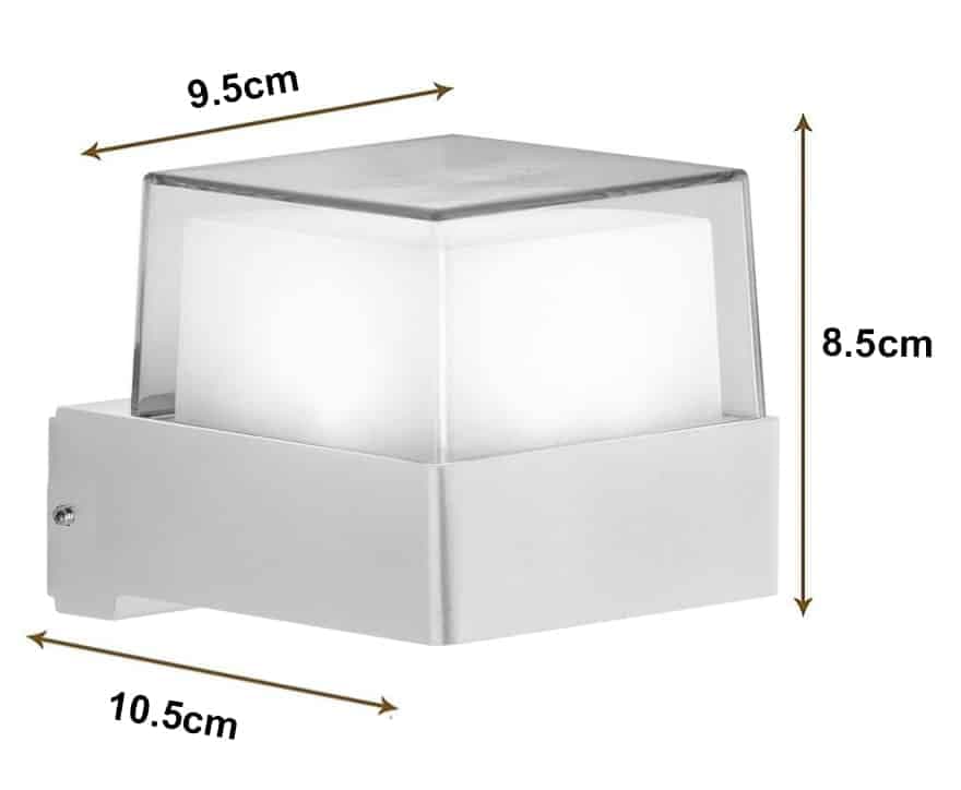 POWERTECH LED φωτιστικό τοίχου HLL-0156, 7W, 4000K, 560lm, IP65, λευκό 4