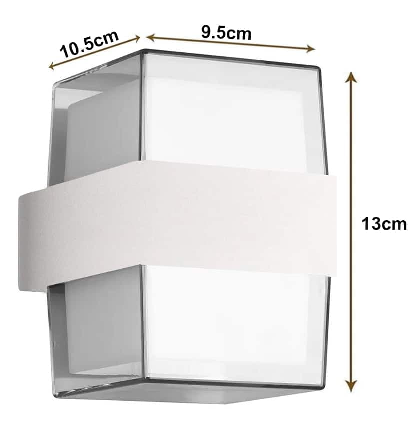 POWERTECH LED φωτιστικό τοίχου HLL-0158, 14W, 4000K, 1120lm, IP65, λευκό 4