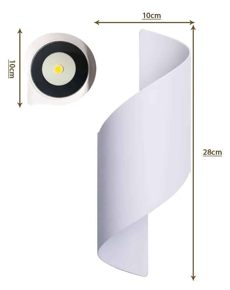 POWERTECH LED φωτιστικό τοίχου HLL-0162, 10W, 4000K, 800lm, IP65, λευκό 4