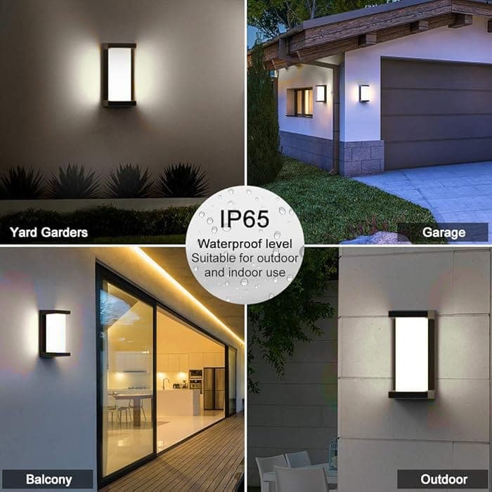 POWERTECH LED φωτιστικό τοίχου HLL-0166, 12W, 4000K, 960lm, IP65, μεταλλικό, μαύρο 2