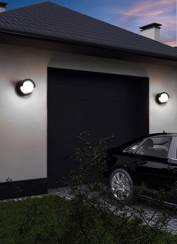 POWERTECH LED φωτιστικό τοίχου HLL-0167, 12W, 4000K, 960lm, IP65, μεταλλικό, μαύρο 2