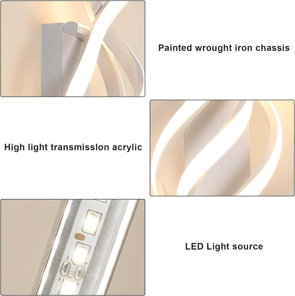 POWERTECH LED φωτιστικό τοίχου HLL-0168, 12W, 4000K, 960lm, λευκό 3