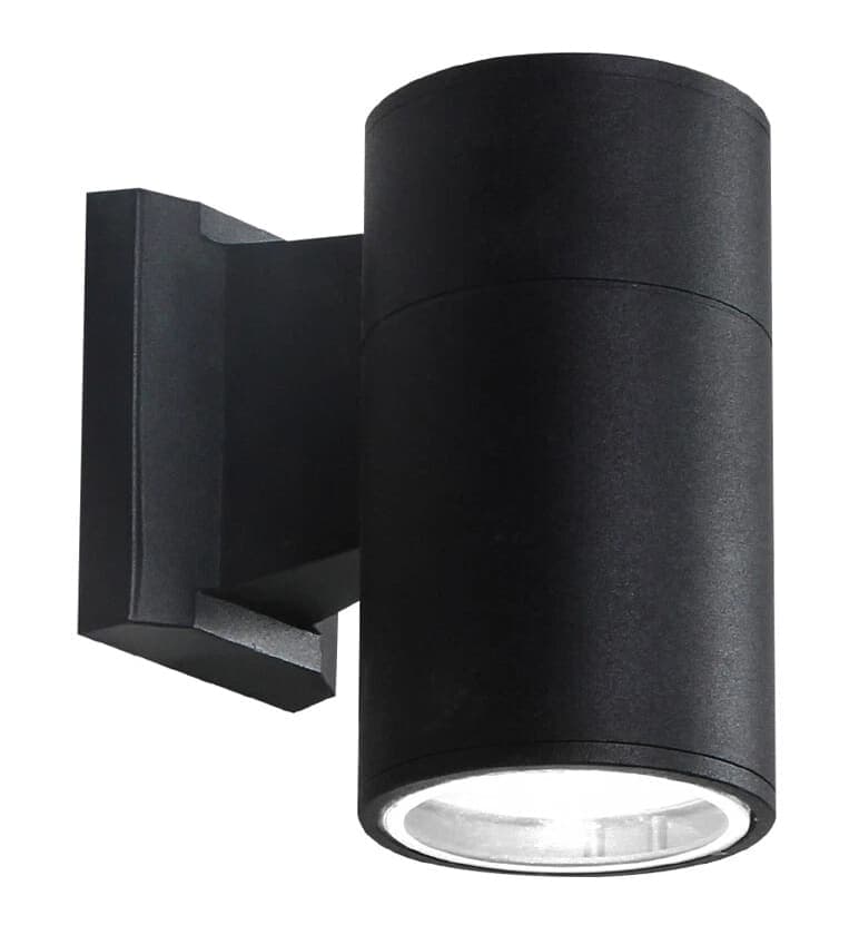 POWERTECH φωτιστικό τοίχου HLL-0189 για GU10 λάμπα, μεταλλικό, IP65, μαύρο