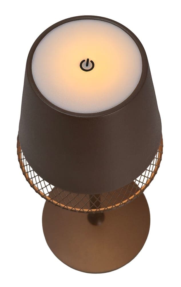 POWERTECH LED επιτραπέζιο φωτιστικό HLL-0191, ρυθμιζόμενο, επαναφορτιζόμενο, καφέ 3