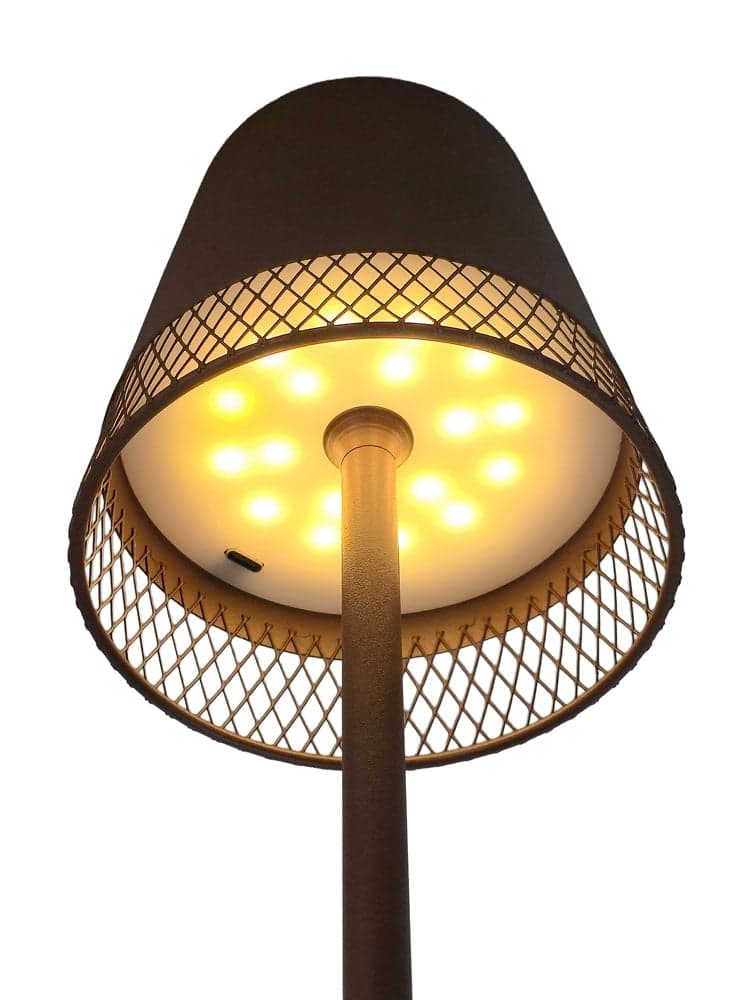 POWERTECH LED επιτραπέζιο φωτιστικό HLL-0191, ρυθμιζόμενο, επαναφορτιζόμενο, καφέ 4