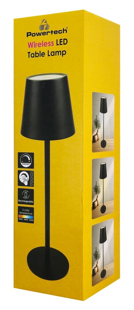 POWERTECH LED επιτραπέζιο φωτιστικό HLL-0193, ρυθμιζόμενο, επαναφορτιζόμενο, μαύρο 5