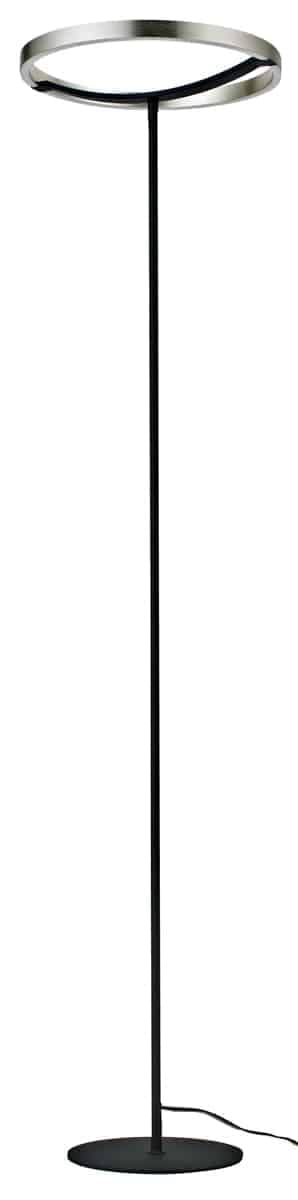 POWERTECH LED φωτιστικό δαπέδου HLL-0204, 42W, 4000K, Φ38x157cm, ασημί/μαύρο