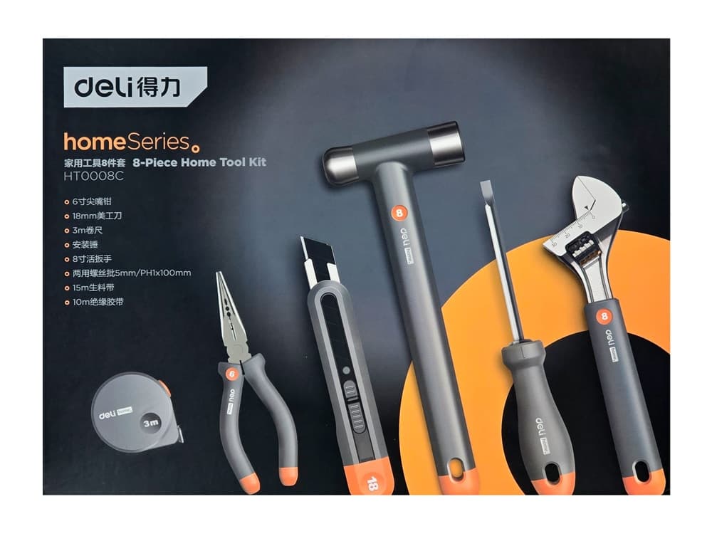 DELI σετ εργαλείων HT0008C, 8τμχ 6