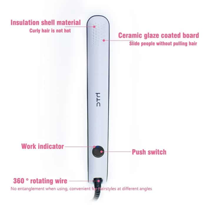HTC ισιωτική μαλλιών JK-6016, 200°, 35W, λευκή-μαύρη 2