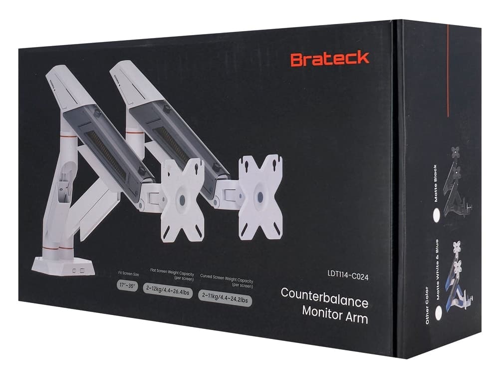 BRATECK βάση γραφείου για 2x οθόνες LDT114-C024, 17-35", έως 12kg 6