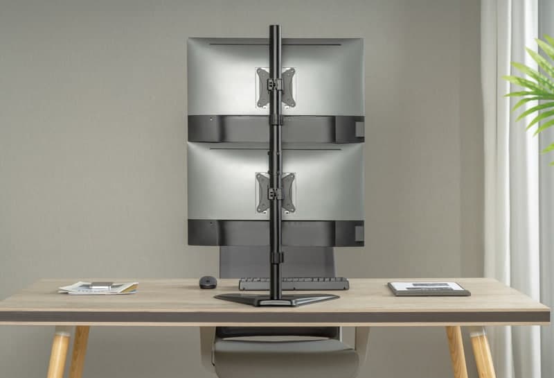 BRATECK βάση γραφείου για 2x οθόνες LDT66-T02V, 17-32", έως 9kg 2
