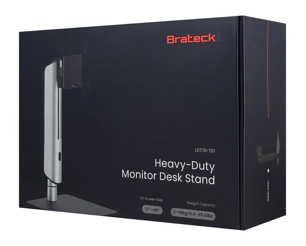 BRATECK βάση γραφείου οθόνης LDT70-T01, 17-49", έως 18kg, heavy duty 8