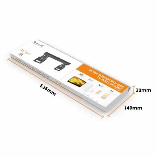 BRATECK επιτοίχια βάση τηλεόρασης LED-1944, 32-65", έως 75kg, ultra slim, fixed 6