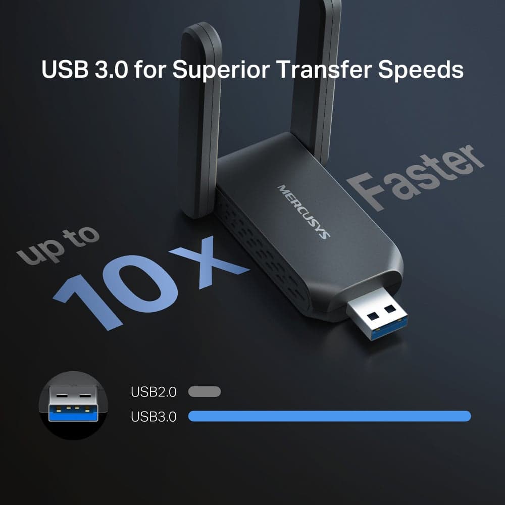 MERCUSYS ασύρματος USB αντάπτορας δικτύου MA37BEH, BE6500, Tri-Band, V1.0 8