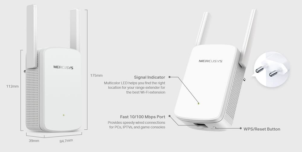 Επέκταση εμβέλειας Wi-Fi MERCUSYS ME30, 1200Mbps, Έκδ. 1.0 3