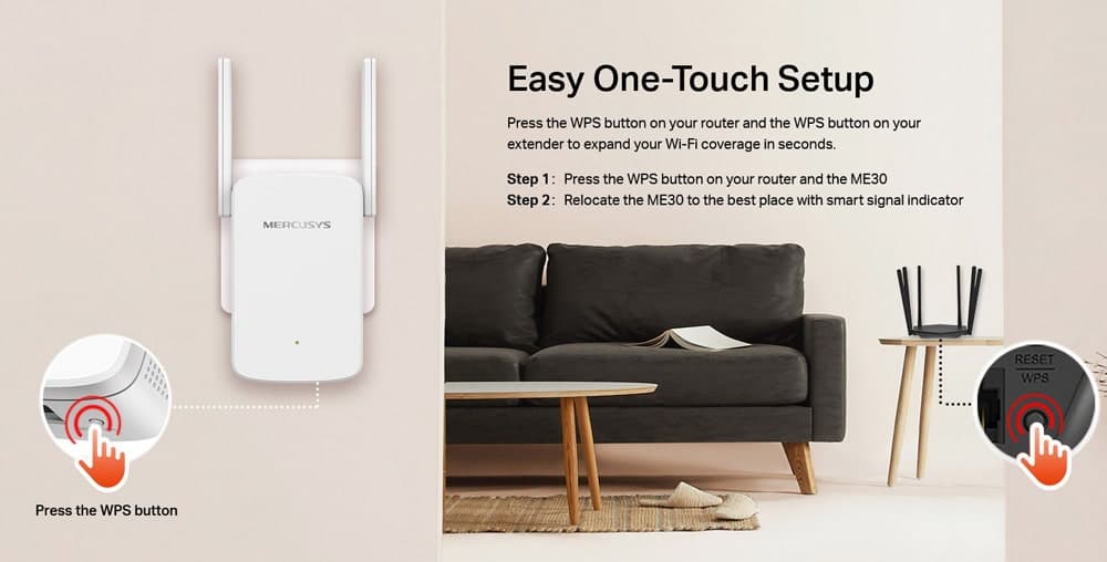 Επέκταση εμβέλειας Wi-Fi MERCUSYS ME30, 1200Mbps, Έκδ. 1.0 6