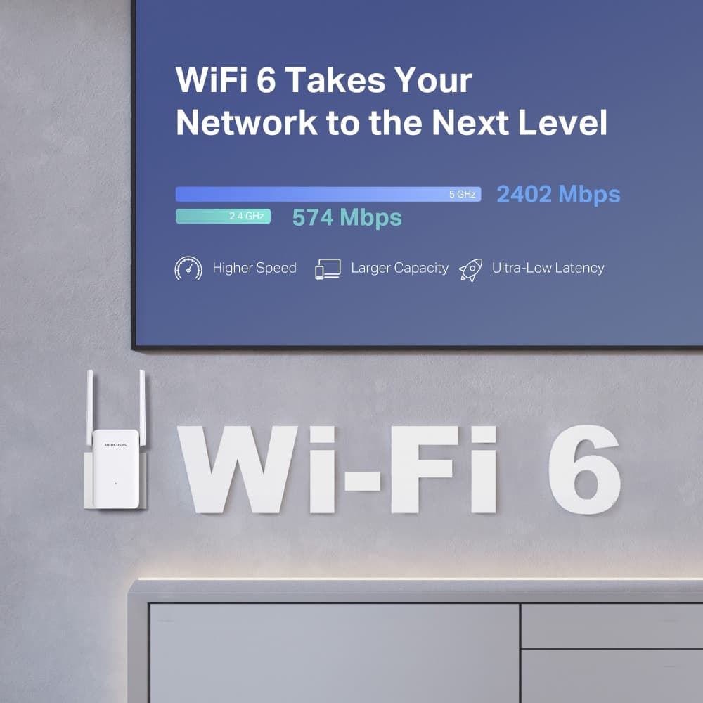 Επέκταση εμβέλειας MERCUSYS ME80X, WiFi 6, 3000Mbps AX3000, V1.0 4