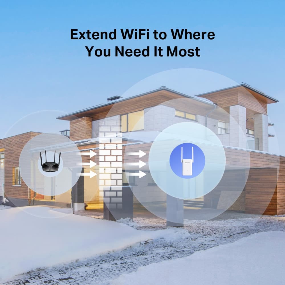 Επέκταση εμβέλειας MERCUSYS ME80X, WiFi 6, 3000Mbps AX3000, V1.0 5
