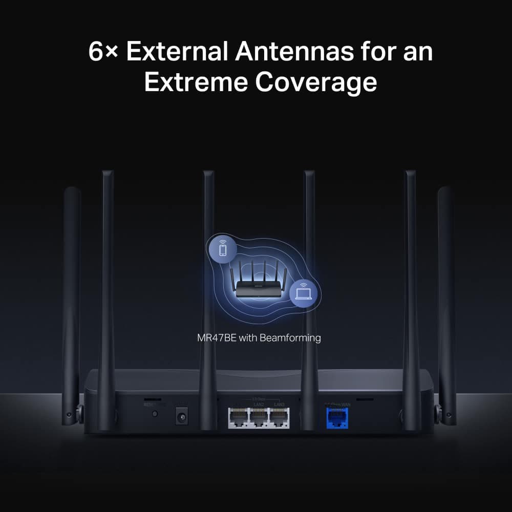 MERCUSYS router MR47BE, WiFi 7, 9,3 Gbps BE9300, Tri-Band, V2.0 7