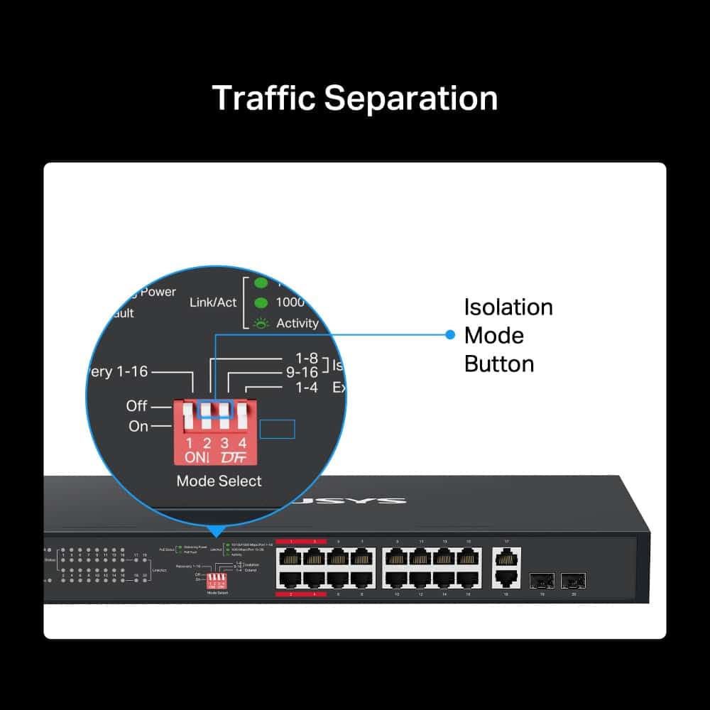MERCUSYS rackmount switch MS120GP, 20x Gigabit θύρες, PoE+, V1.0 7