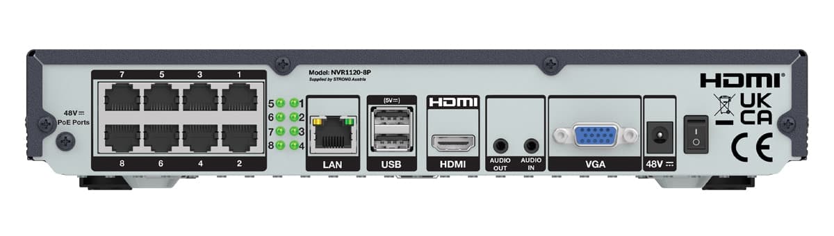 STRONG NVR καταγραφικό NVR1120-8P, 8MP/4K, H.265+, 8 PoE κανάλια 2