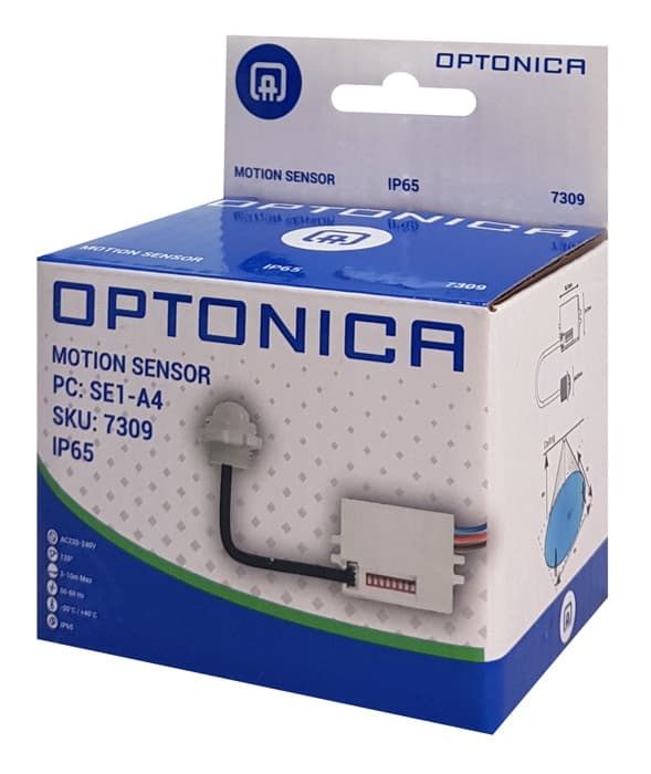 OPTONICA αισθητήρας κίνησης 7309, 120°, 6m, IP65, λευκός 2