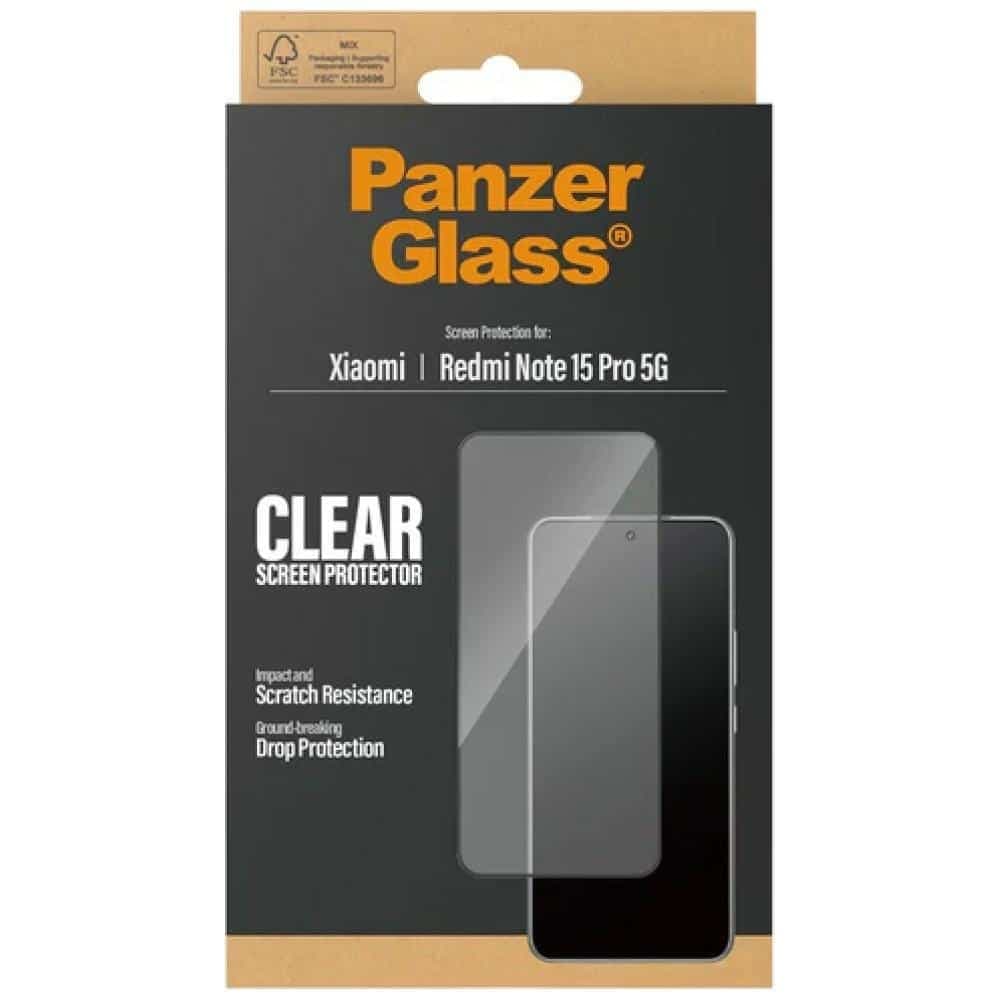 PanzerGlass εξαιρετικά φαρδύ σκληρυμένο γυαλί για Xiaomi Redmi Note 15 Pro 5G 4
