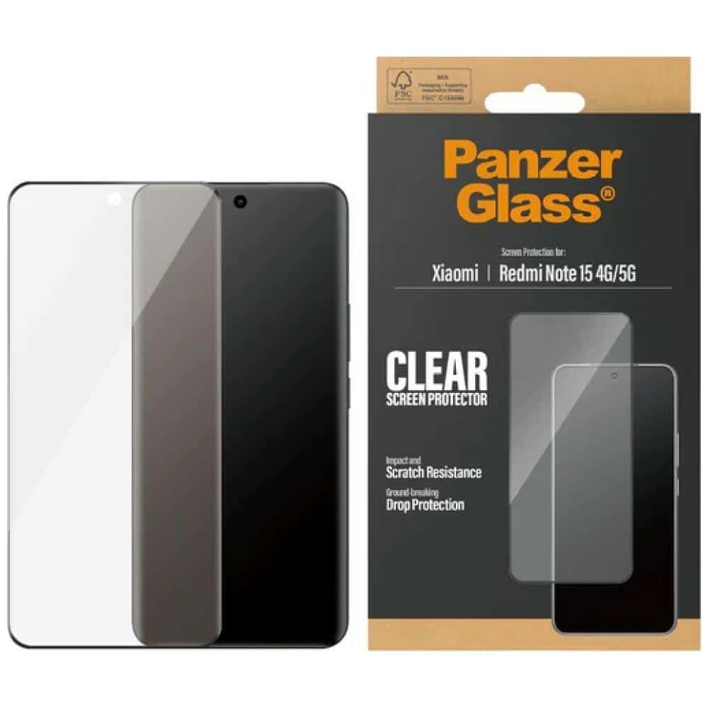 PanzerGlass εξαιρετικά φαρδύ σκληρυμένο γυαλί για Xiaomi Redmi Note 15 4G/5G