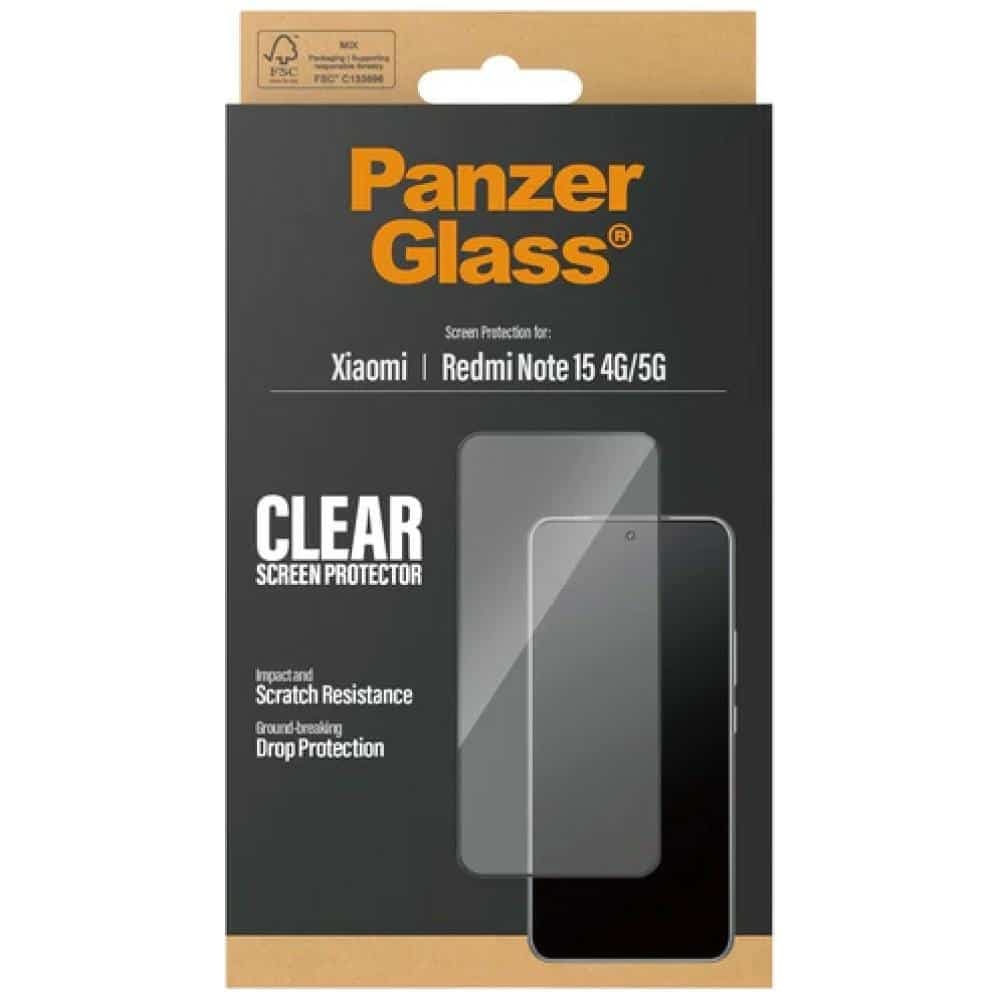 PanzerGlass SAFE Ultra-Wide Fit Tempered Glass για Xiaomi Redmi Note 15 4G/5G 4