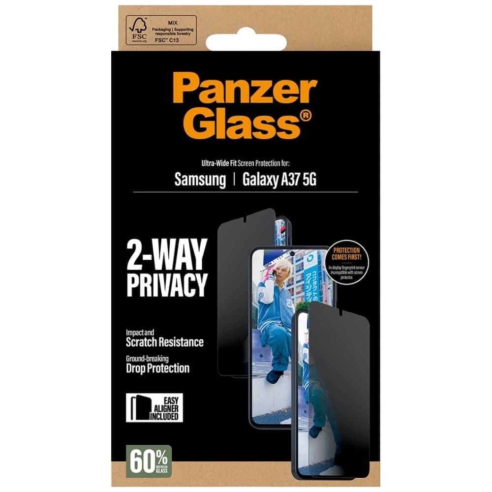 Γυαλί απορρήτου PanzerGlass εξαιρετικά ευρύ για Samsung Galaxy A37 5G 2
