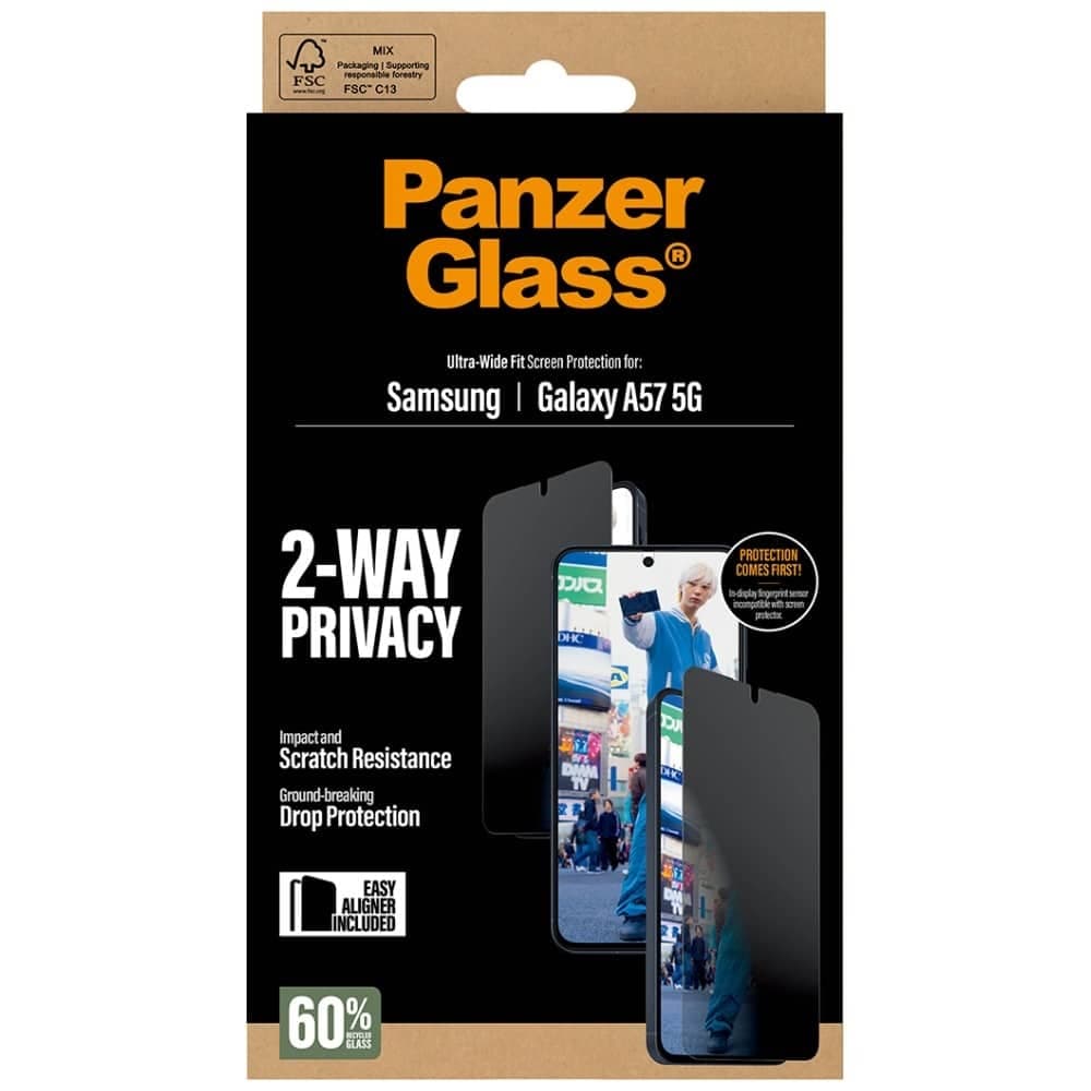 Γυαλί απορρήτου PanzerGlass Ultra-Wide Fit για Samsung Galaxy A57 5G 3