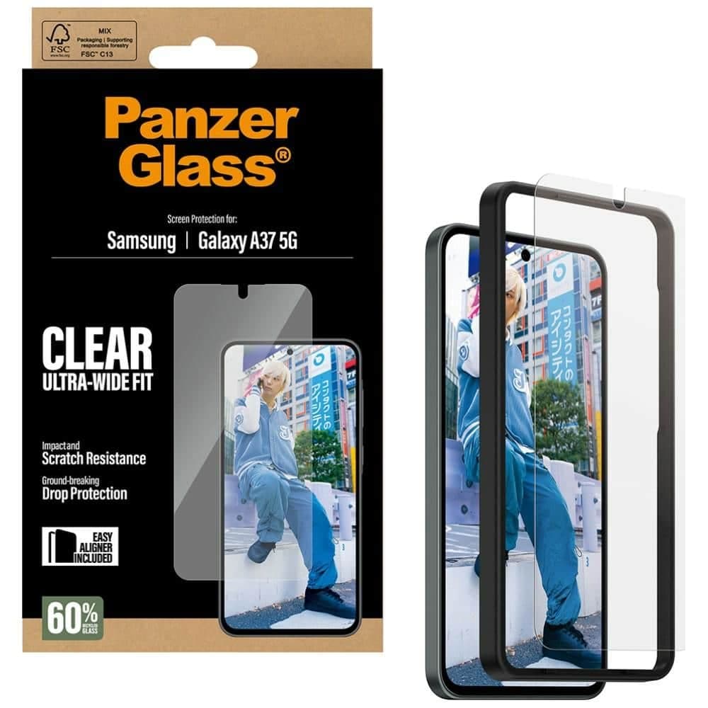 PanzerGlass εξαιρετικά φαρδύ σκληρυμένο γυαλί για Samsung Galaxy A37 5G