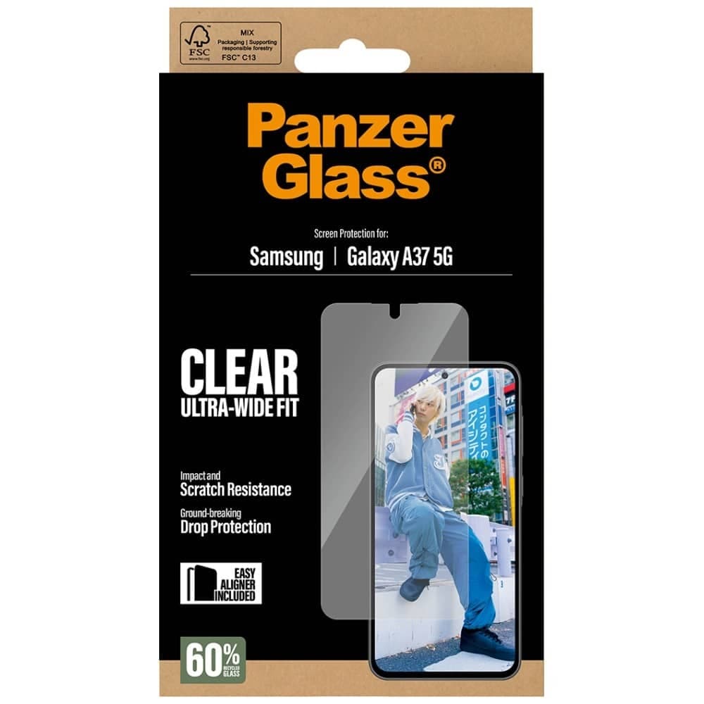 PanzerGlass εξαιρετικά φαρδύ σκληρυμένο γυαλί για Samsung Galaxy A37 5G 3