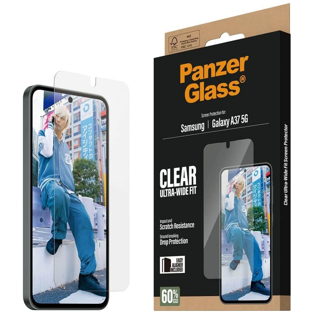 PanzerGlass εξαιρετικά φαρδύ σκληρυμένο γυαλί για Samsung Galaxy A37 5G 6